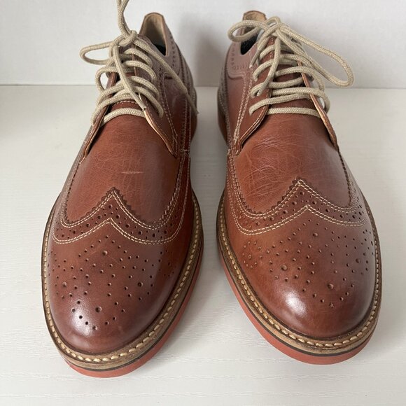 1901 Nordstrom Kyle Brown Leather Brogues – Size 9 - Picture 2 of 7